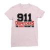 911 dispatcher heroes black logo Ladies Fitted T-Shirt