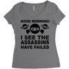 good morning Women's Triblend Scoop T-shirt