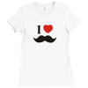 i love mustache Ladies Fitted T-Shirt