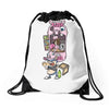 piggy pizza Drawstring Bags