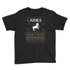 aries  christmas ugly sweater Youth Tee