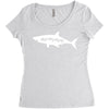 Momma Shark Women's Triblend Scoop T-shirt
