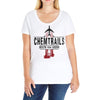 jet chemtrails red &amp; grey logo Ladies Curvy T-Shirt