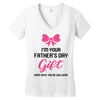 I'm Your Father's Day Gift Mom Says You're Welcome Baby Girl Women's V-Neck T-Shirt