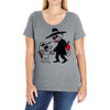 cat vs mouse Ladies Curvy T-Shirt