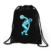 astronaut discus throwing Drawstring Bags