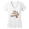 the answer to the question Women's V-Neck T-Shirt