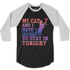 my cat and i stay in tonight 3/4 Sleeve Shirt