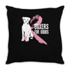 boxers for boobs Throw Pillow