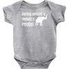 anything unrelated to elephants is irrelephant Baby Onesie