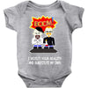 mythbusters cartoon t shirt d45 Baby Onesie