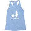android robot spoof Racerback Tank