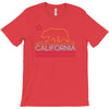 neon sign california republic flag bear T-Shirt