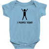i pooped today t shirt large funny cool nerd geek humor vintage retro Baby Onesie