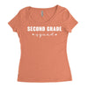 second grade squad Women's Triblend Scoop T-shirt
