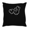 rude hands, ideal gift or birthday present. Throw Pillow