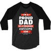 proud dad son 3/4 Sleeve Shirt