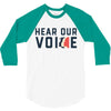 Women's March Hear Our Voice 3/4 Sleeve Shirt