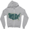 periodic table of the states Zipper Hoodie