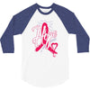breast cancer awareness hope ribbon heart 3/4 Sleeve Shirt