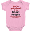 hand it to short people Baby Bodysuit
