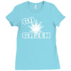 go green Ladies Fitted T-Shirt