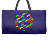 funny girly colorful patterns mustaches Weekender Totes