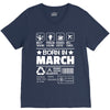 Born In March V-Neck Tee