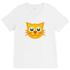 cat yellow V-Neck Tee