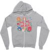 learn from the flowers Zipper Hoodie