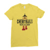 jet chemtrails red &amp; grey logo Ladies Fitted T-Shirt