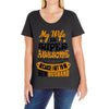 My Wife Is Super Awesome Her Husband Ladies Curvy T-Shirt