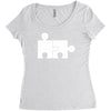 rude jigsaw ideal birthday present or gift Women's Triblend Scoop T-shirt