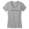 friends tv show parody christmas Women's V-Neck T-Shirt