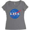lies nasa logo Women's Triblend Scoop T-shirt