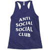 anti social social club White logo Racerback Tank