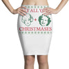 golden christmas Pencil Skirts