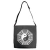 i ching ying and yang Adjustable Strap Totes