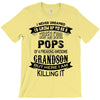 Super Cool Pops Of A Freaking Awesome Grandson T-Shirt