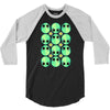 sad alien and daisy nineties grunge pattern 3/4 Sleeve Shirt