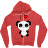 i love panda Zipper Hoodie