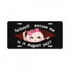 August Peeking Out Asian Baby Girl License Plate