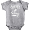 all i need is coffee sciossors Baby Bodysuit