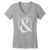 of mice and men ampersanarchy2 Women's V-Neck T-Shirt