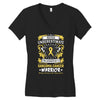 Never Underestimate the Strength of a Sarcoma Cancer Warrior Women's V-Neck T-Shirt
