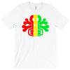 rasta skull and crossbones reggae dub club rave T-Shirt