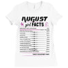 August Girl Facts Leo Ladies Fitted T-Shirt
