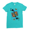 catdog playing card Ladies Fitted T-Shirt