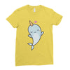 cute kawaii narwhals are cute Ladies Fitted T-Shirt