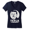 nikola tesla (2) Women's V-Neck T-Shirt